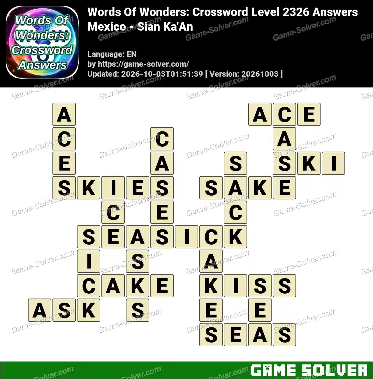 Words Of Wonders: Crossword Level 2326 Answers – Mexico – Sian Ka’An